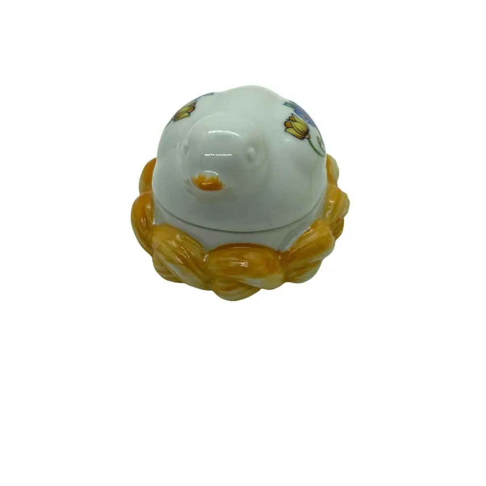 Bird Trinket Box Candle Vtg Elizabeth Arden White Roma Al Fresco Ceramic Dove